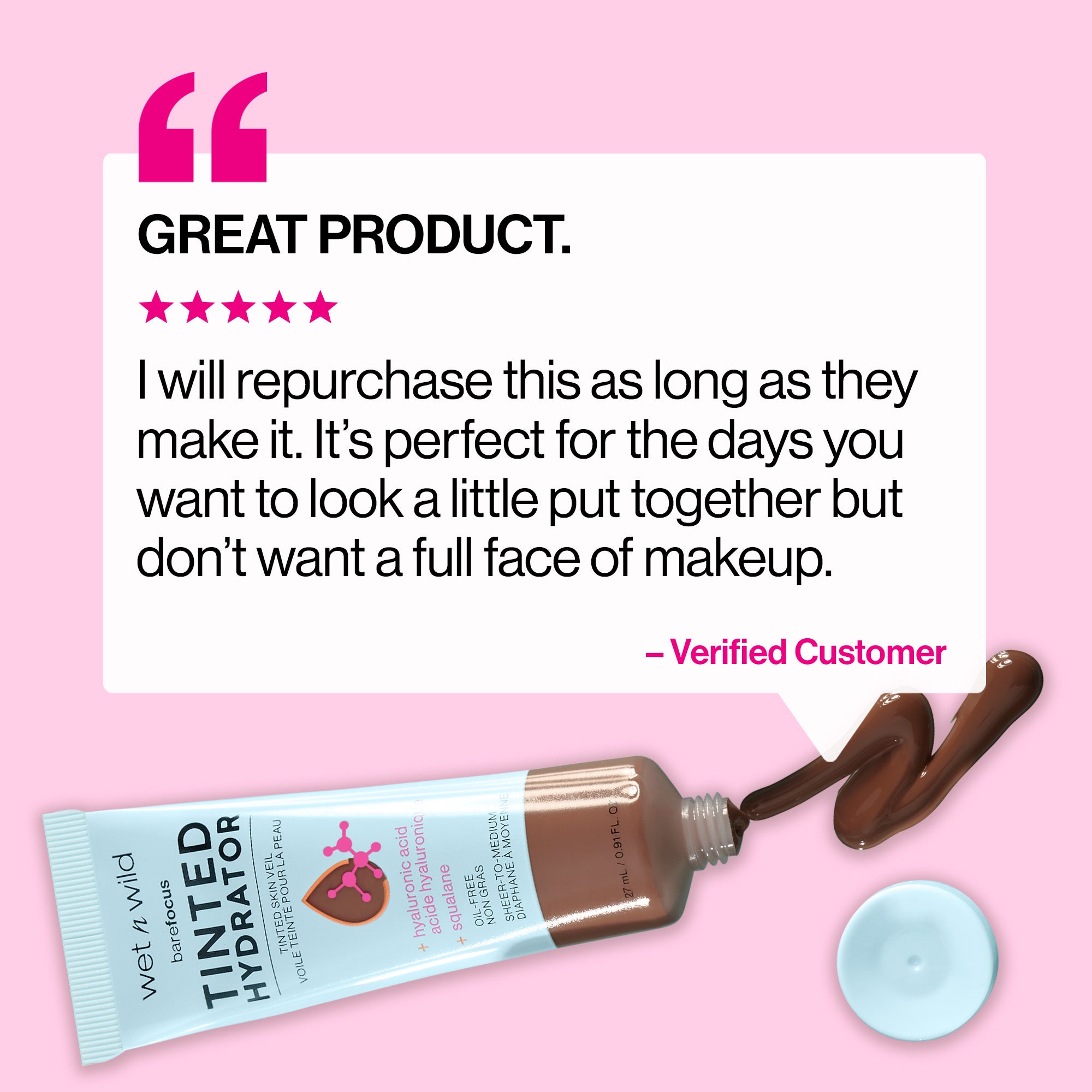 Bare Focus Tinted Hydrator Tinted Skin Veil | Deep - Image 5