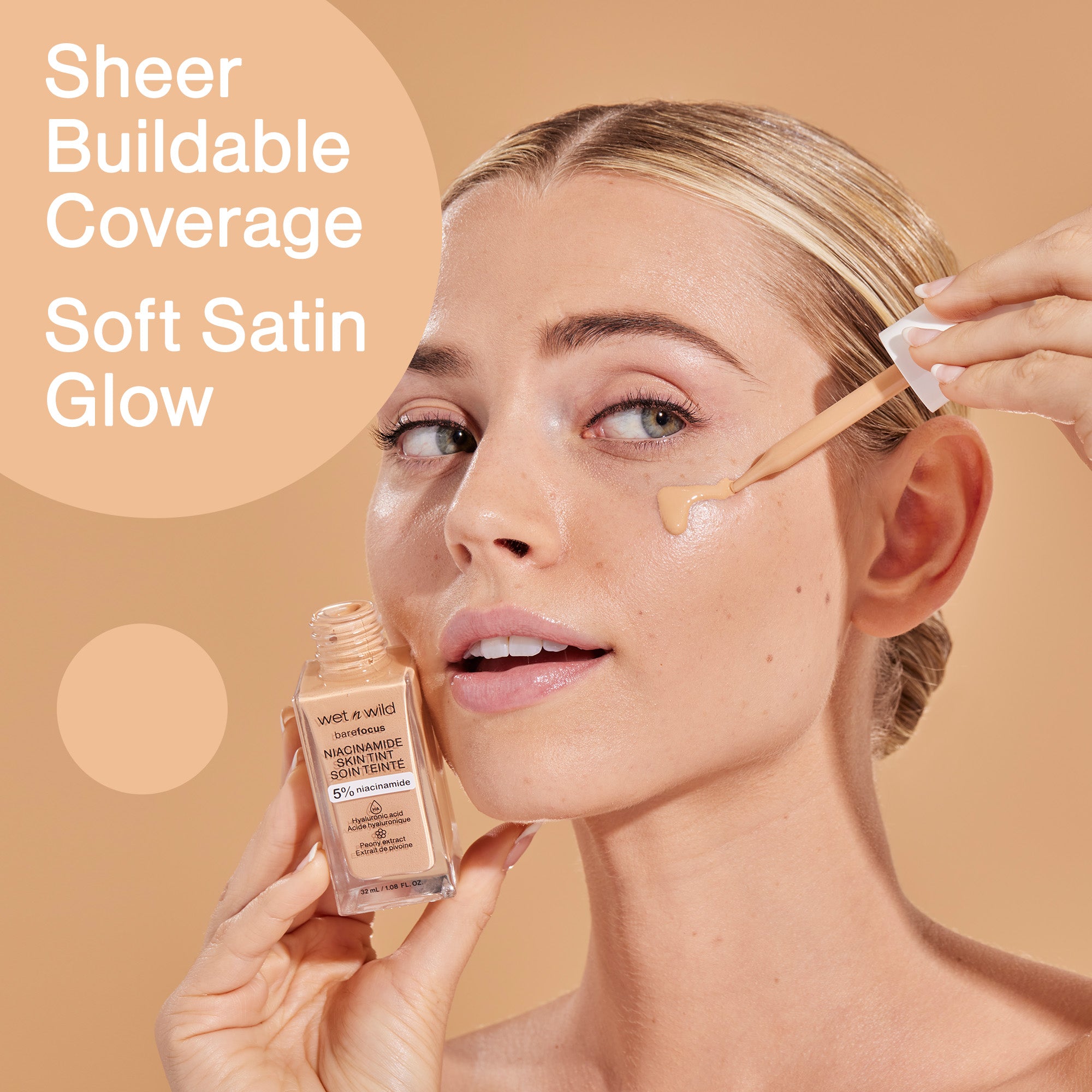 Bare Focus Niacinamide Skin Tint | Peach Ivory - Image 5